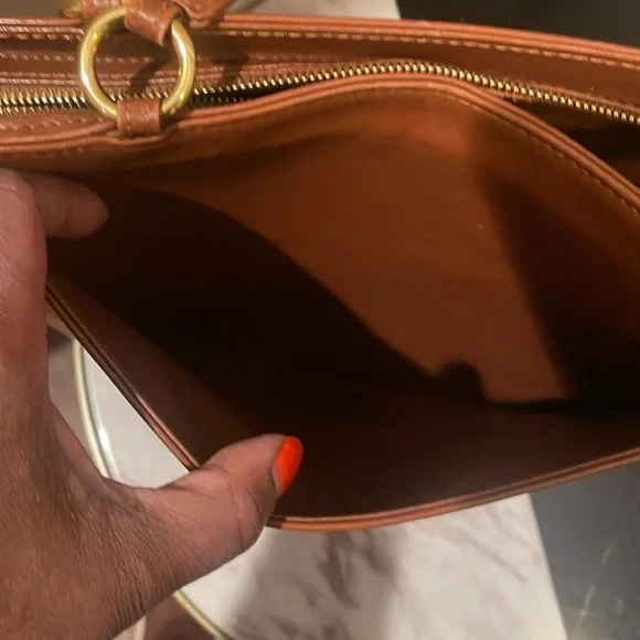 Chanel Logo Embroidered Top Handle Brown Bag - Picture 8 of 11